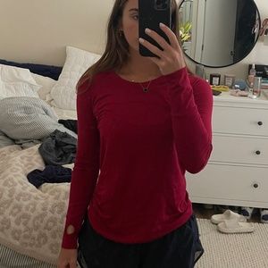 Lululemon Swiftly Tech Long-Sleeve Shirt, Raspberry, Size 8